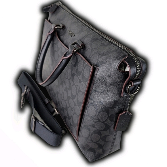 Coach Signature Laptop Bag Designer Breefcase NWT - Picture 13 of 13